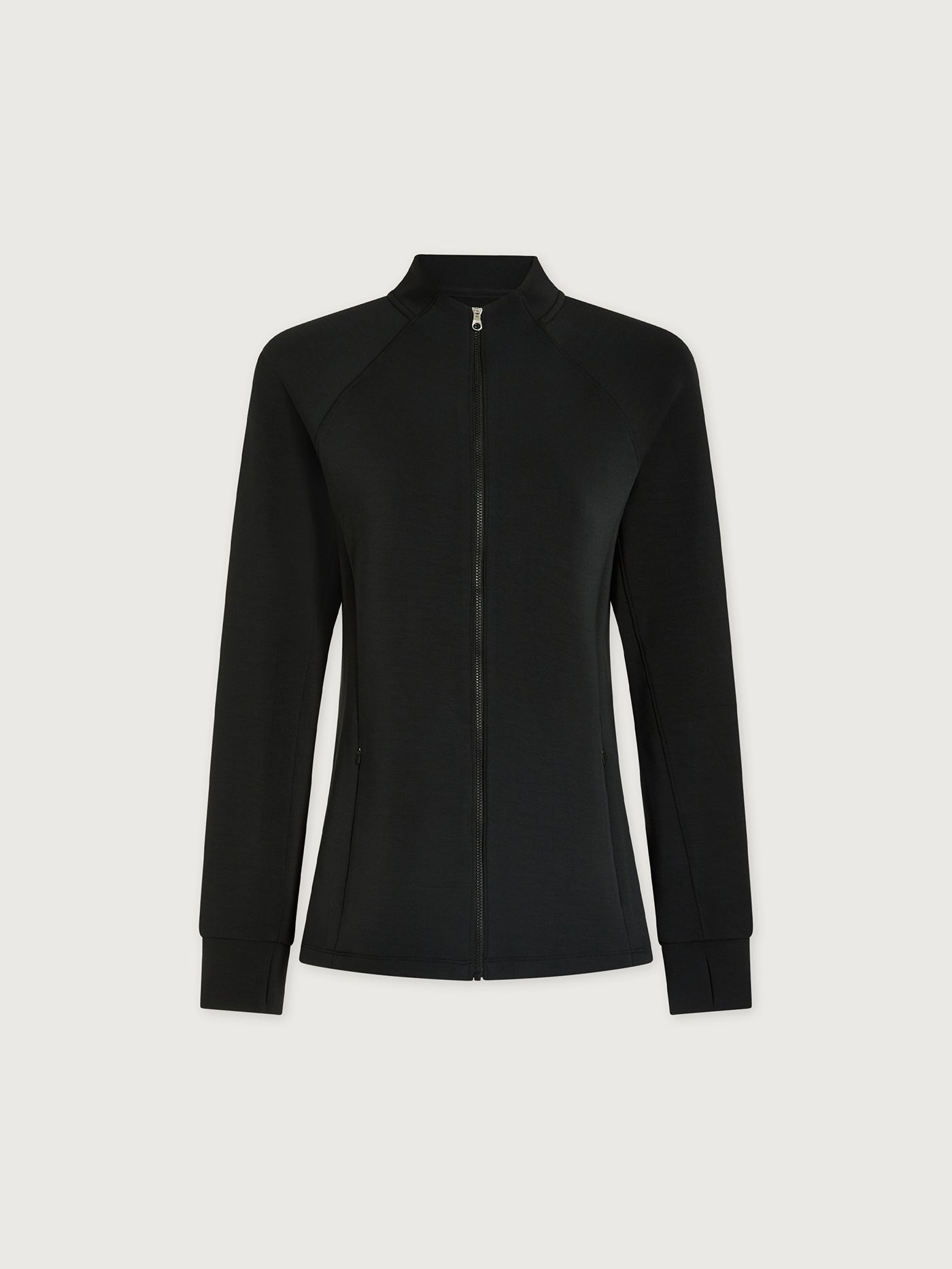 Varley Black Hayden Zip-Through Active Sweatshirt