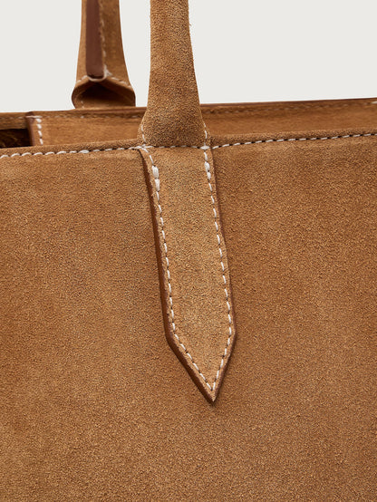 Varley Caramel Louey Tote Bag Medium Suede - Premium Everyday Tote