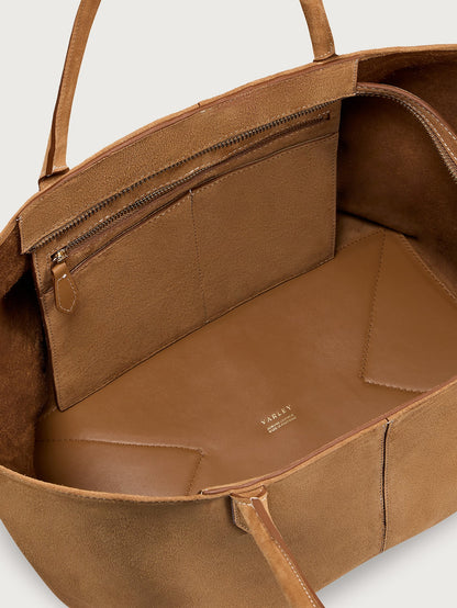 Varley Caramel Louey Tote Bag Medium Suede - Premium Everyday Tote