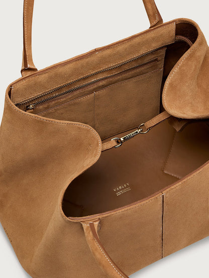 Varley Caramel Louey Tote Bag Medium Suede - Premium Everyday Tote