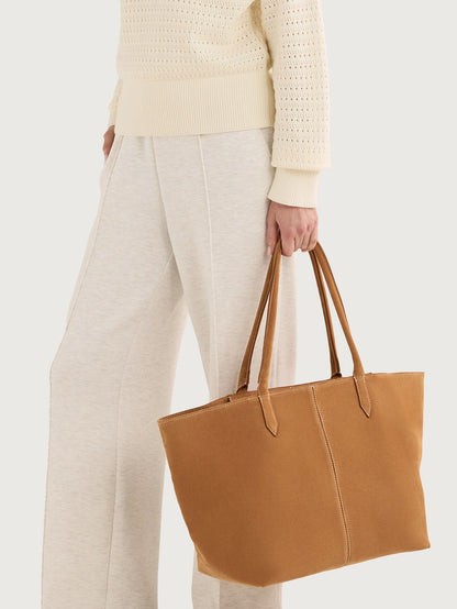 Varley Caramel Louey Tote Bag Medium Suede - Premium Everyday Tote