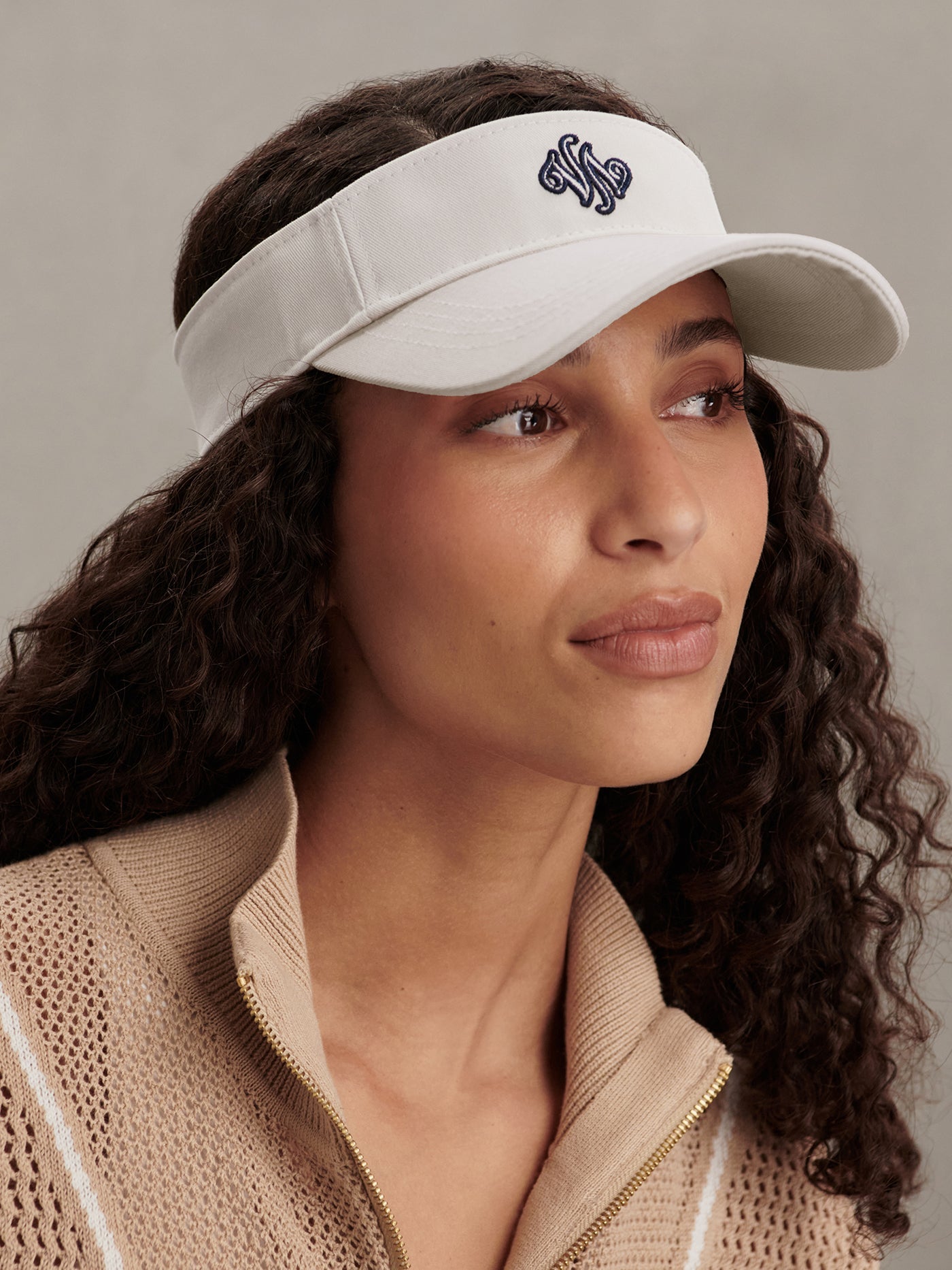 Varley White Ace Sports Visor