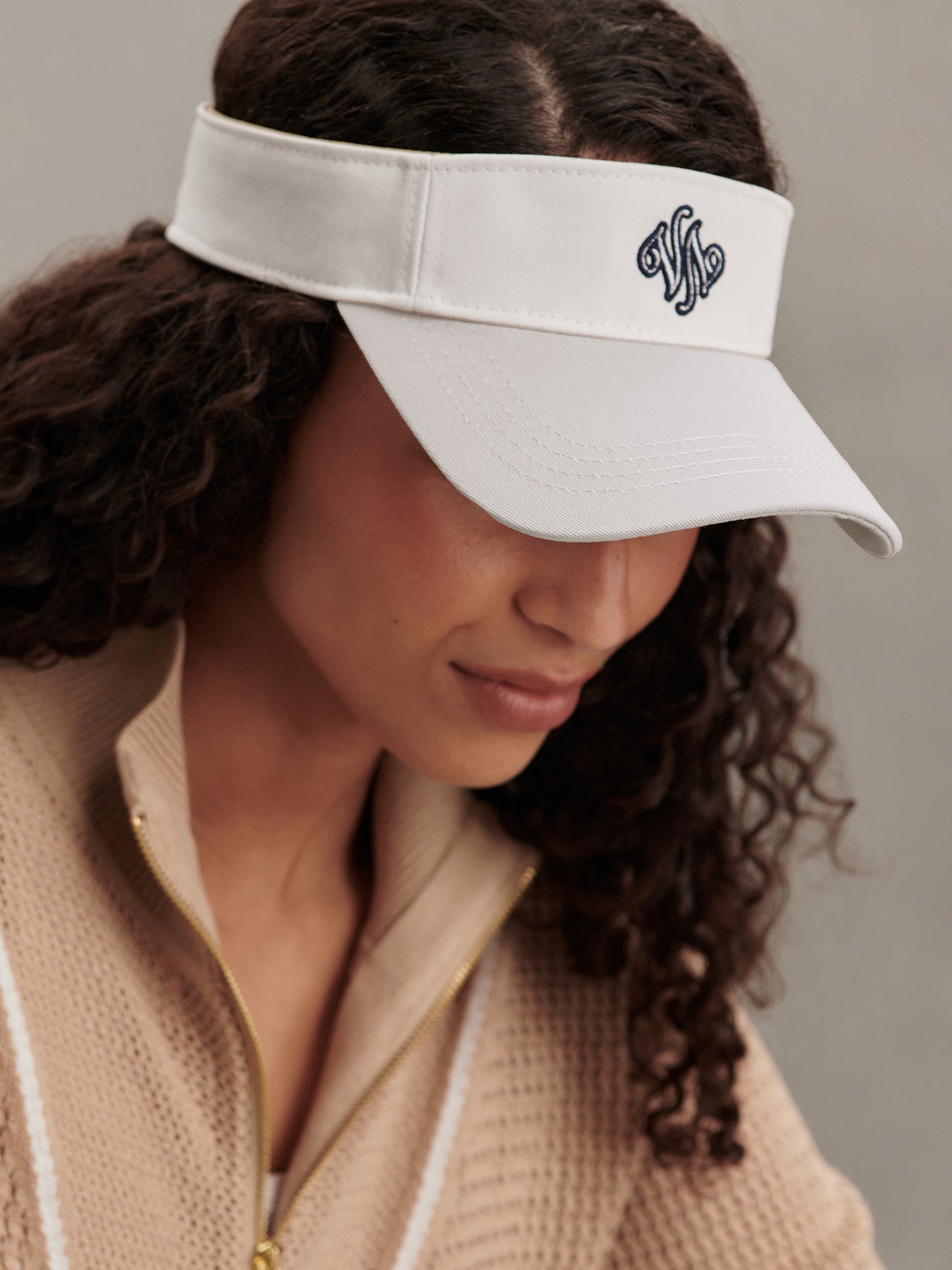 Varley White Ace Sports Visor