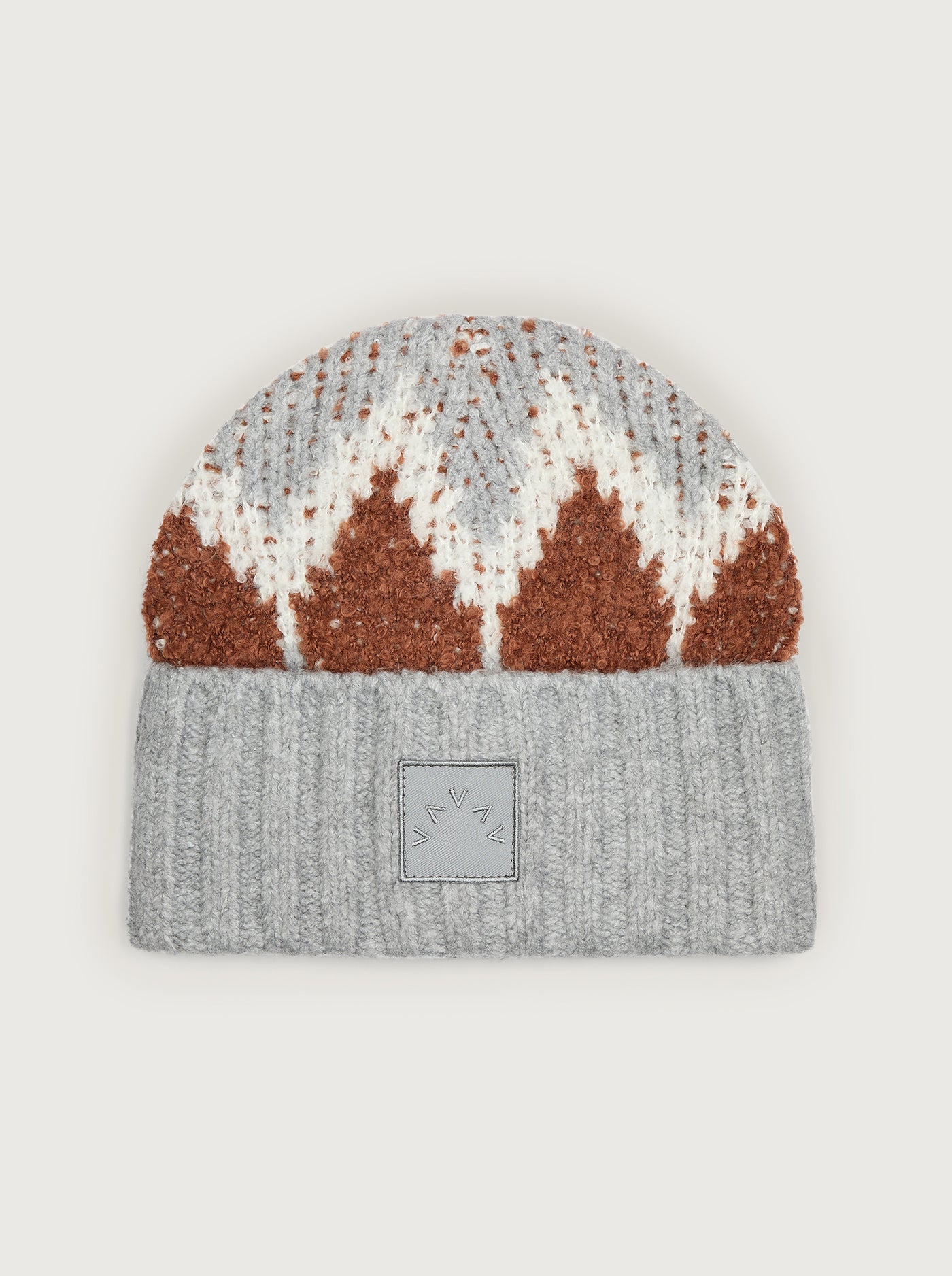 Varley Grey Melange Honor Jacquard Knit Beanie