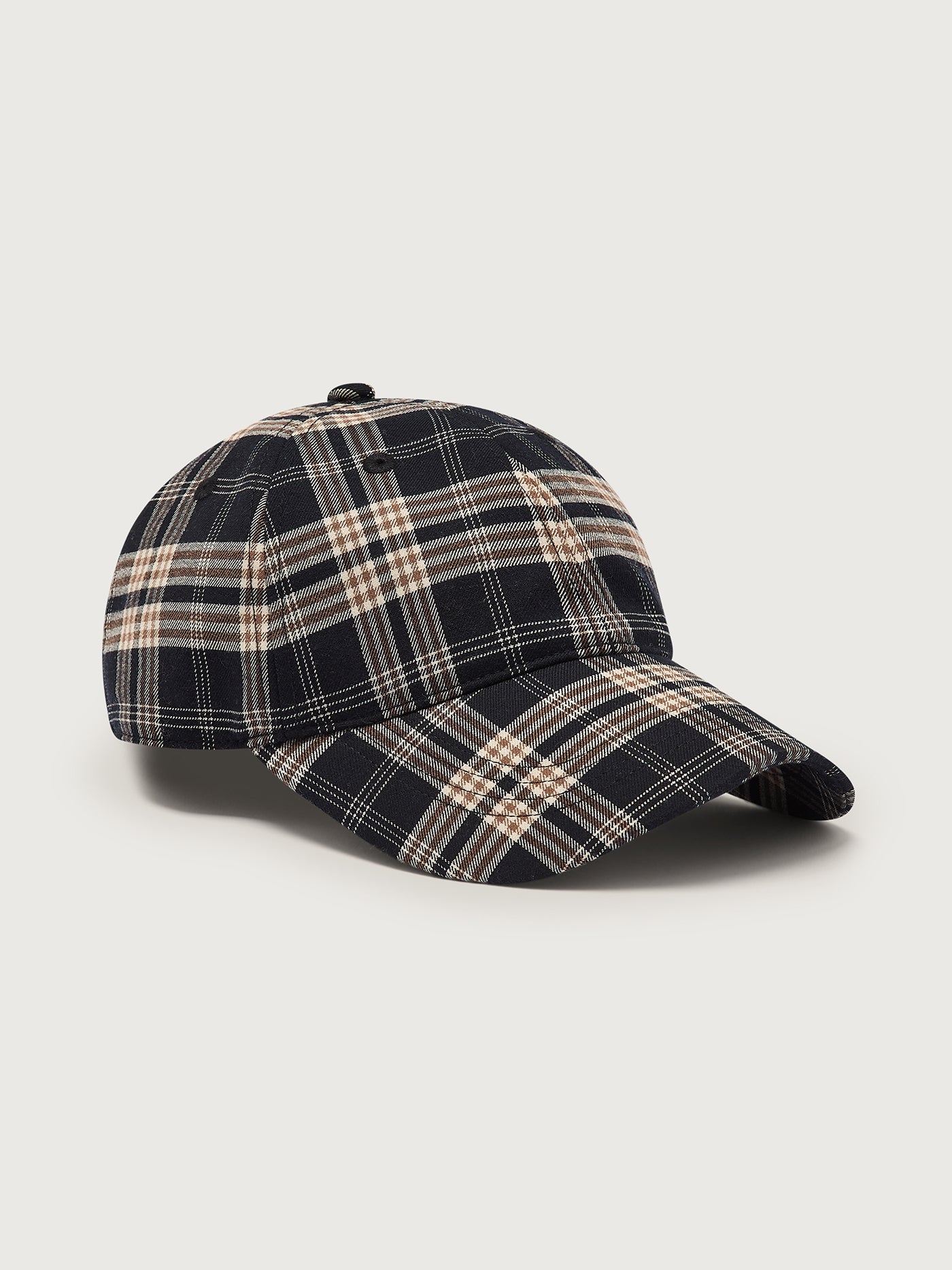 Varley Navy/ Sandshell Check Aliha Soft Flannel Cap