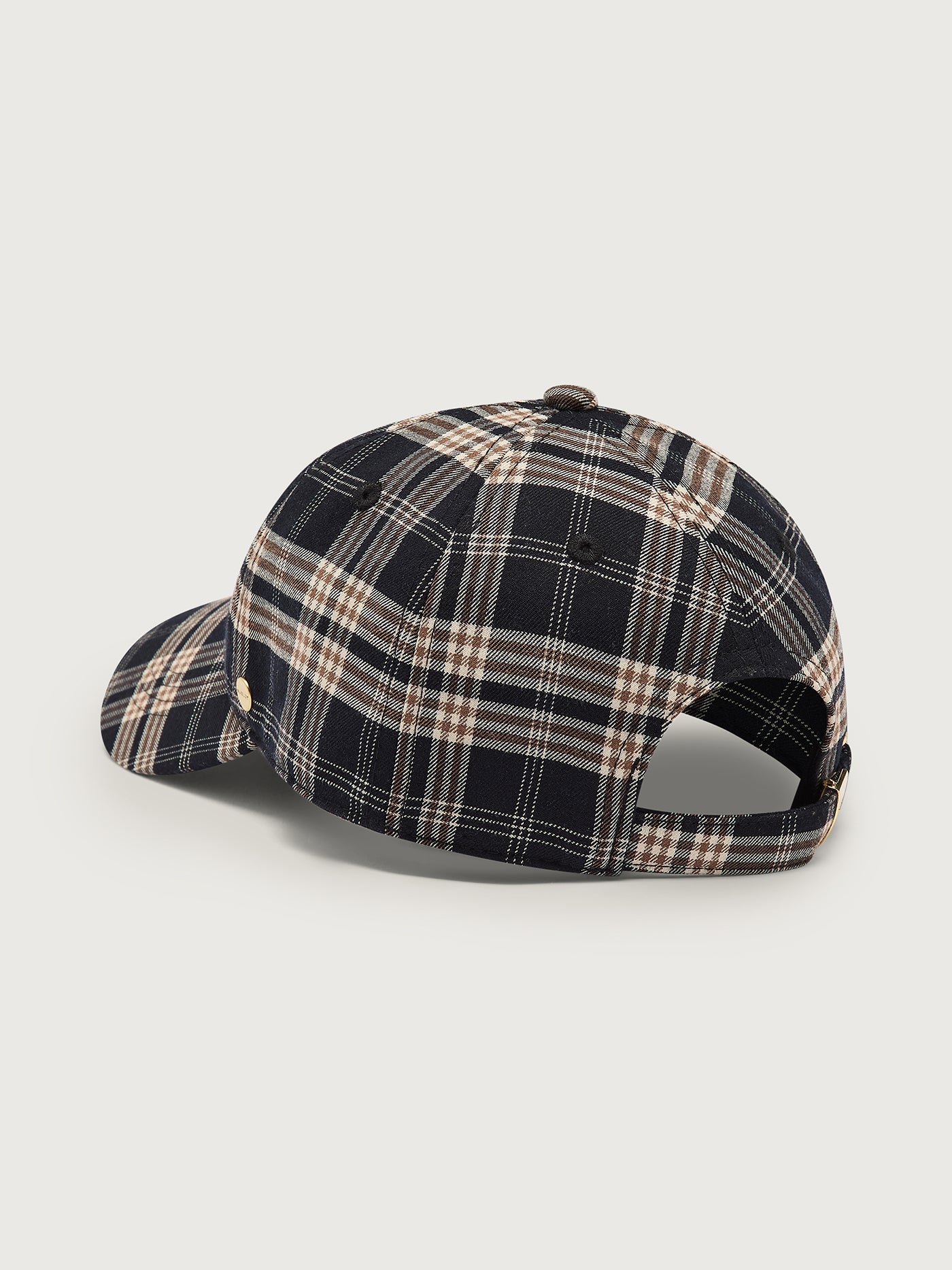 Varley Navy/ Sandshell Check Aliha Soft Flannel Cap