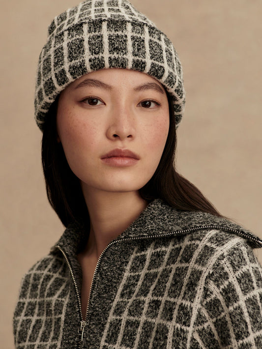Varley Charcoal Marl Noel Knit Beanie