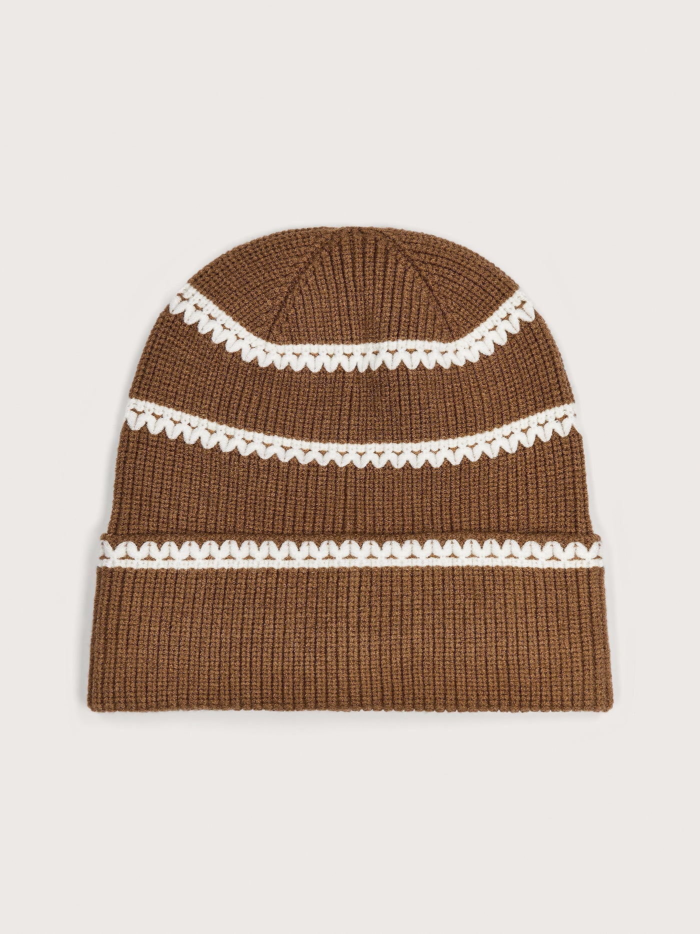 Varley Golden Bronze Ronan Stitch Stripe Beanie