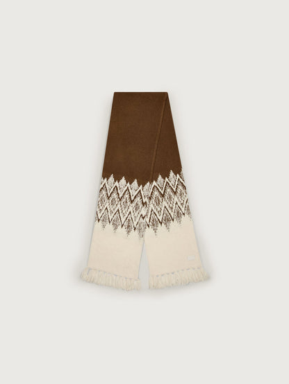 Varley Cocoa Dust Sebastian Jacquard Scarf 2.0