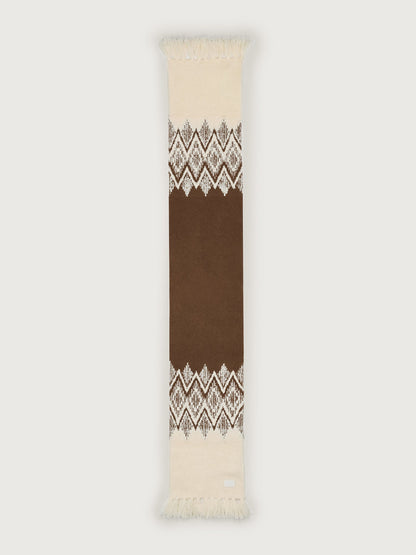 Varley Cocoa Dust Sebastian Jacquard Scarf 2.0
