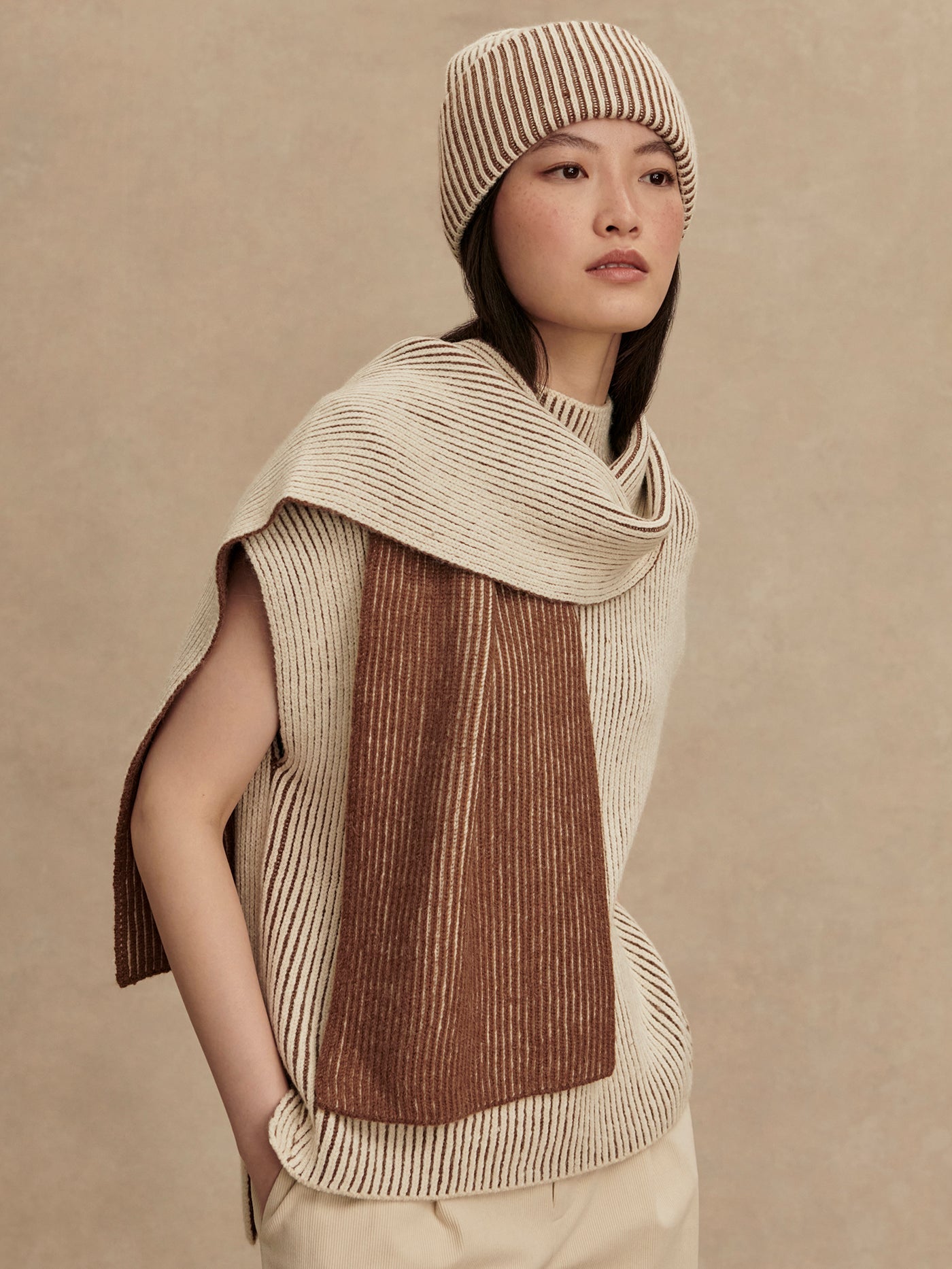 Varley Cocoa Dust Deville Plated Scarf