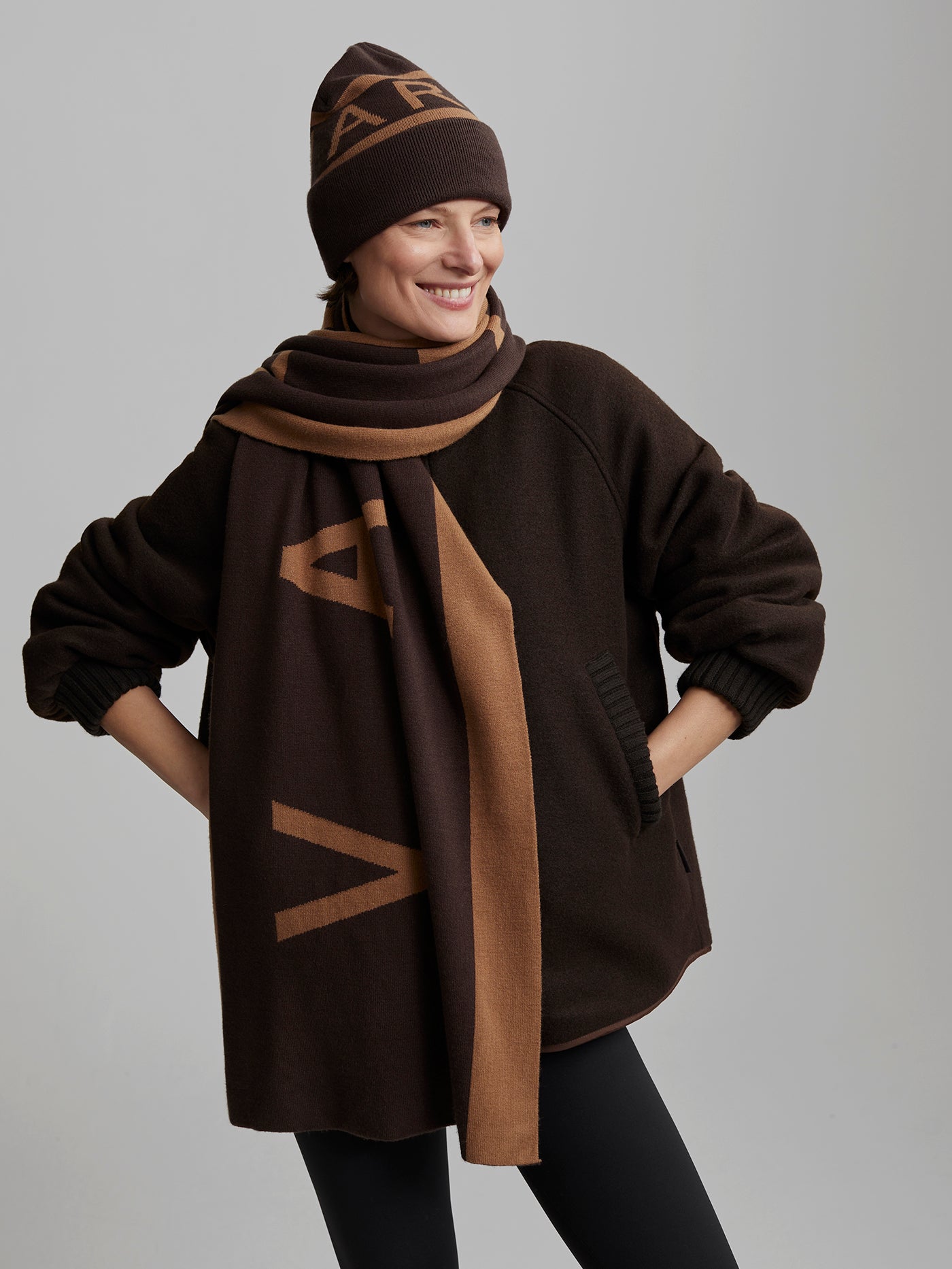Varley Coffee Bean/ Golden Bronze Phoenix Scarf | VARLEY US