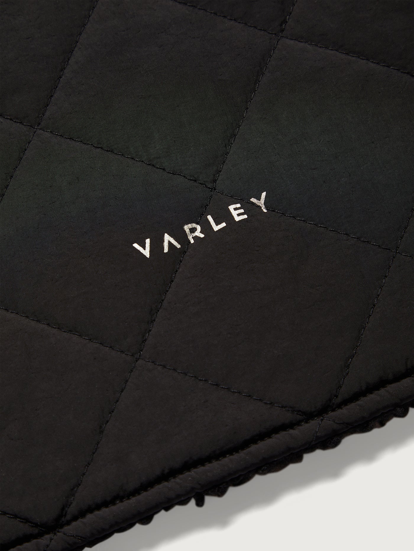 Varley Black Coronet Quilt Sherpa Scarf | VARLEY US