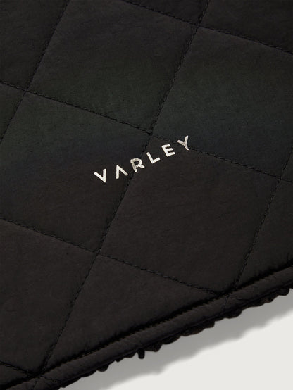 Varley Black Coronet Quilt Sherpa Scarf | VARLEY US