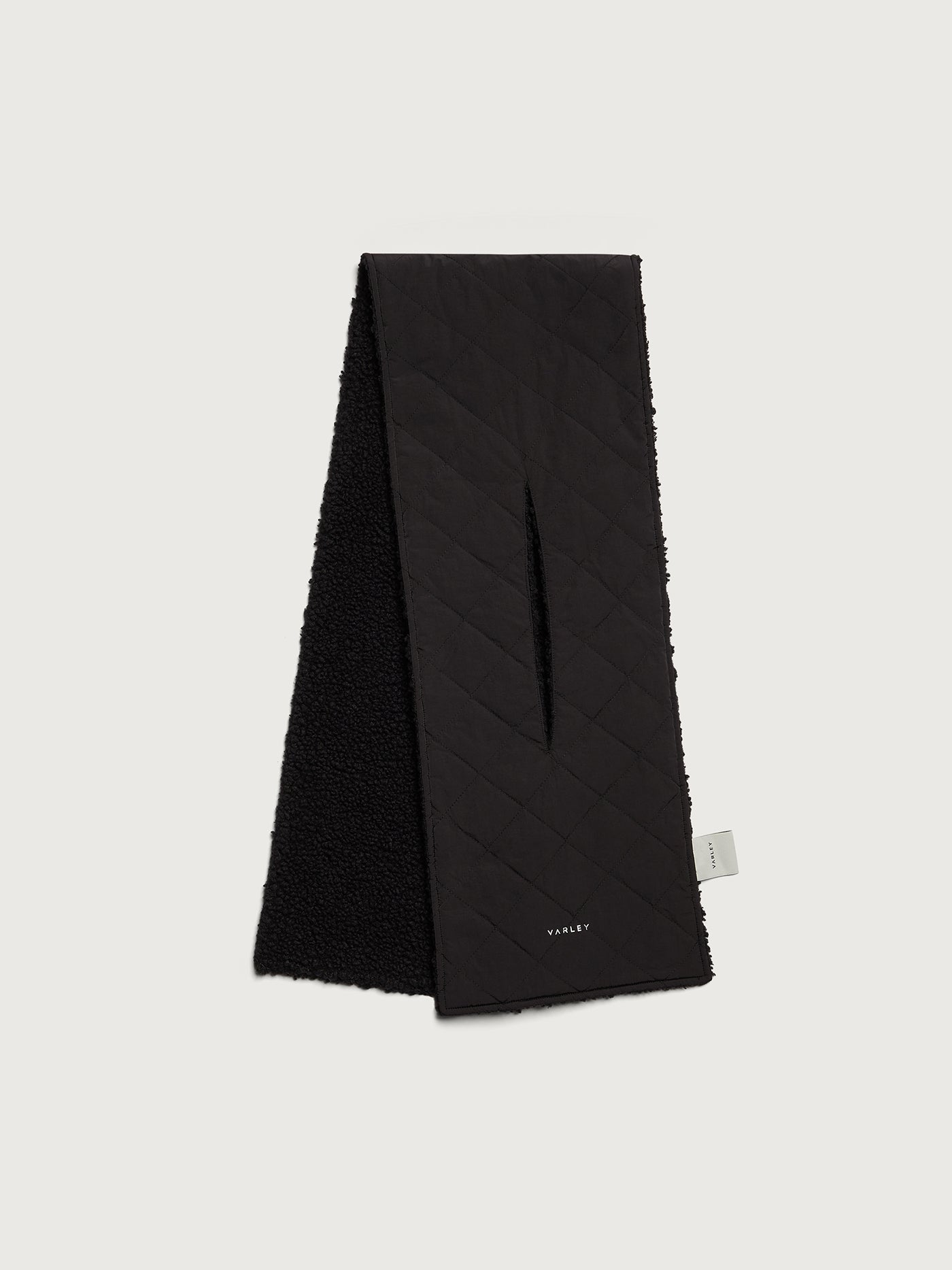 Varley Black Coronet Quilt Sherpa Scarf | VARLEY US