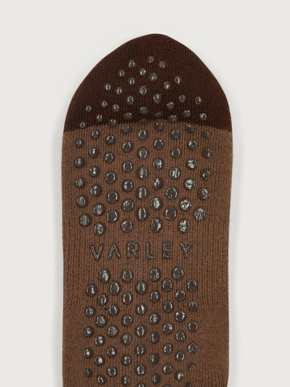 Varley Deep Taupe Kendrick Grip Sock