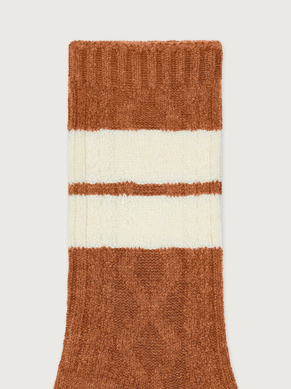 Varley Almond/ Egret Eagleson Plush Cable Sock