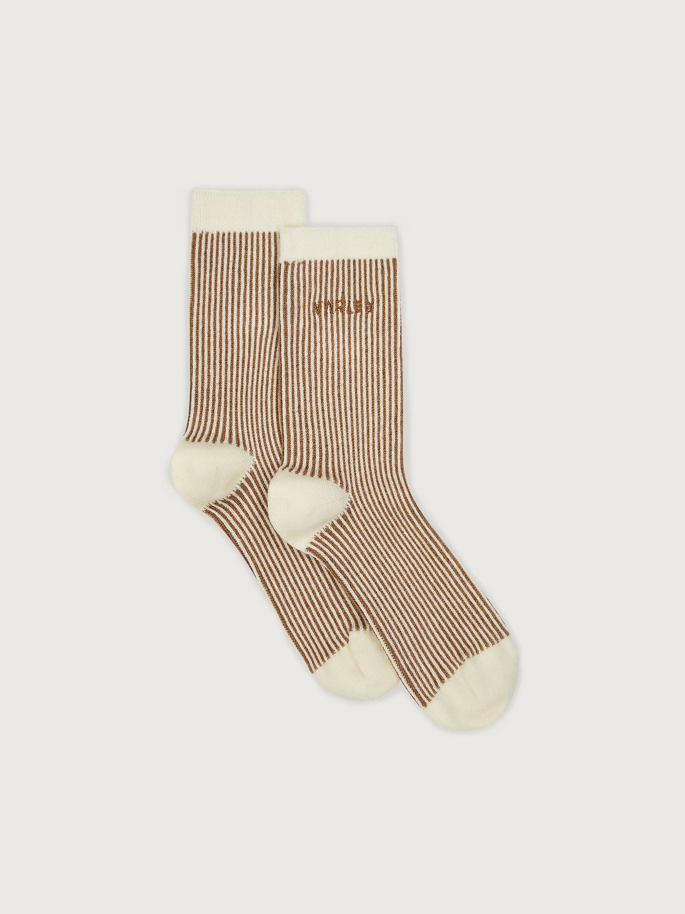 Varley Roasted Pecan Ormand Plush Stripe Sock