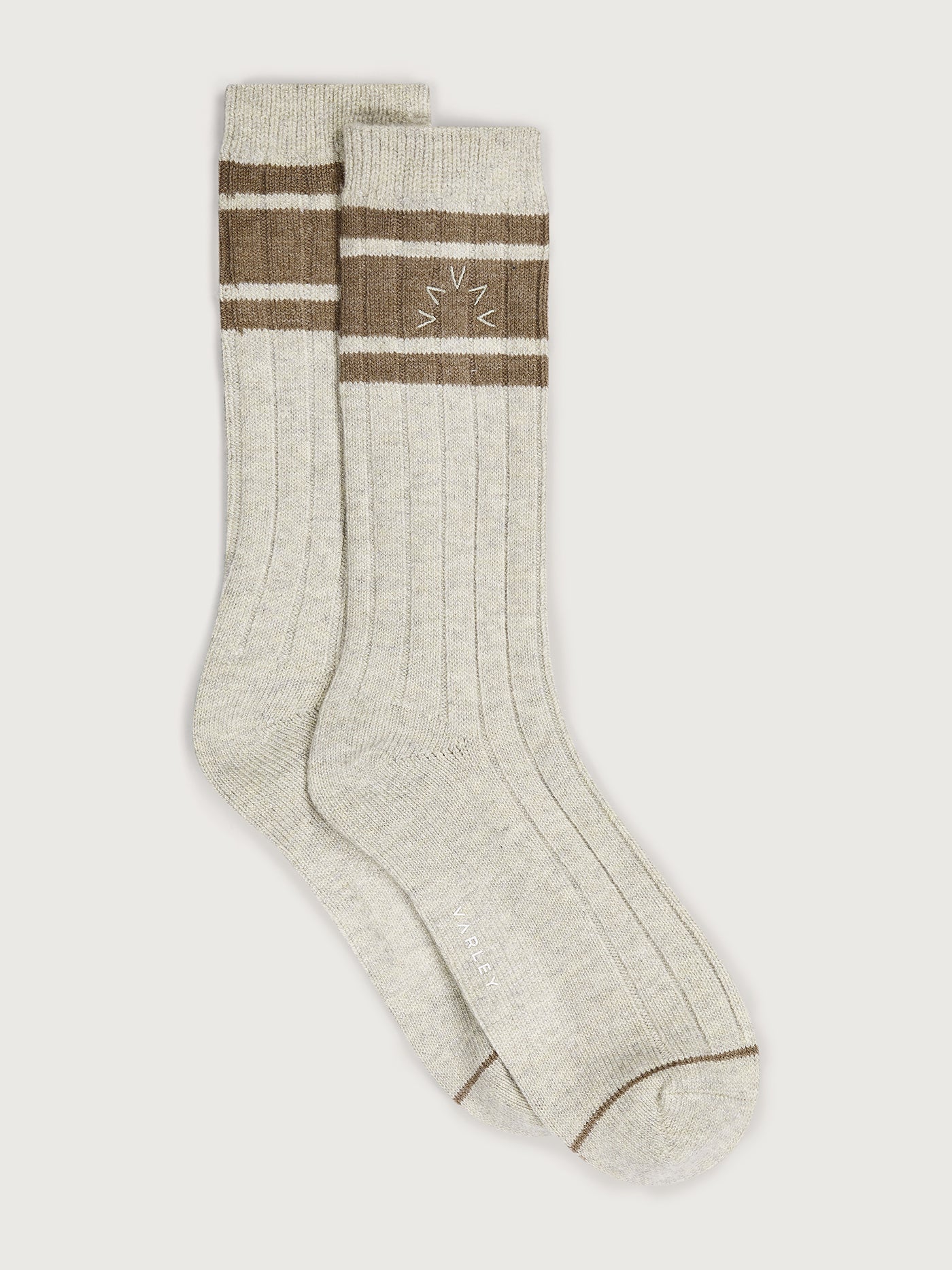 Varley Ivory Marl Malissa Plush Wide Rib Sock