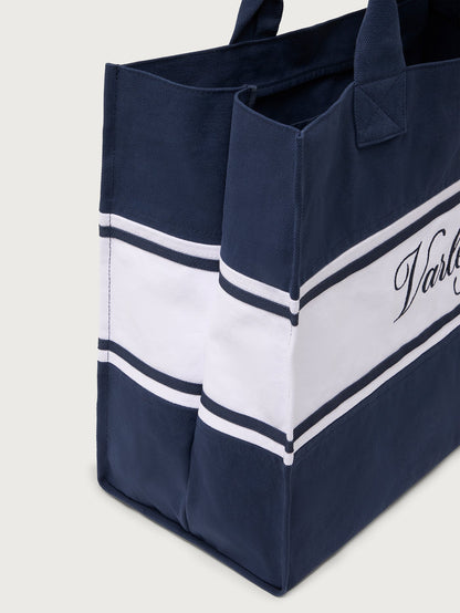Varley Blue Nights/ White Foeburn Market Tote Bag