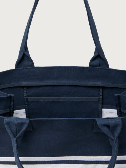 Varley Blue Nights/ White Foeburn Market Tote Bag
