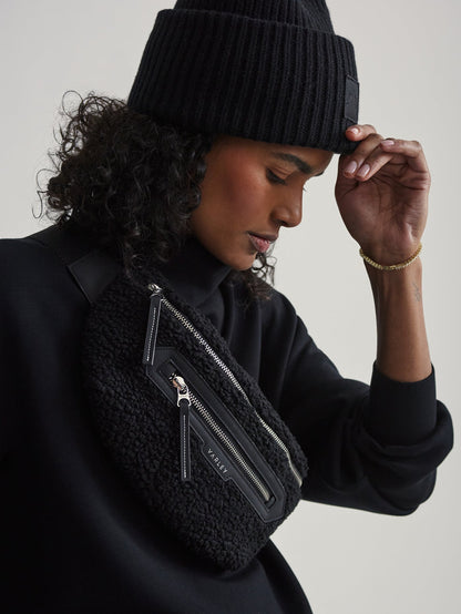 Varley Black Kansa Sherpa Belt Bag | VARLEY US