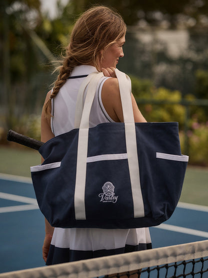 Varley Blue Nights/ White Fairhaven Large Club Tote Bag