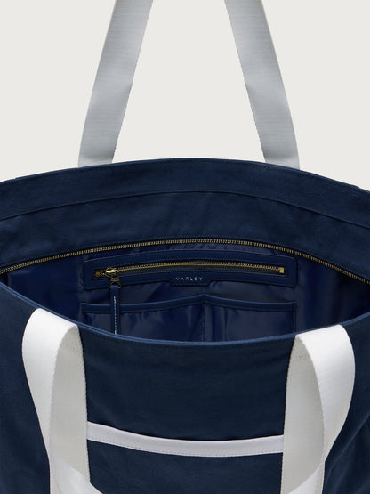 Varley Blue Nights/ White Fairhaven Large Club Tote Bag