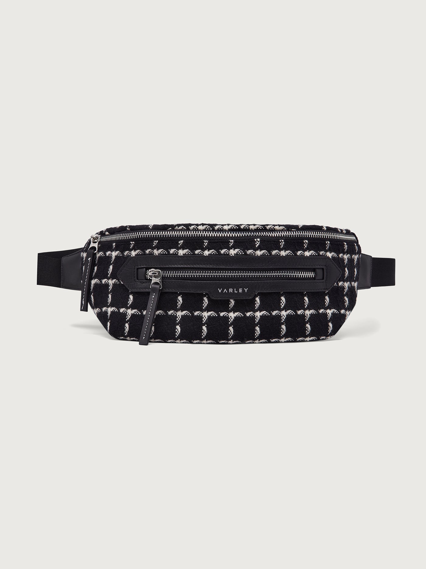 Varley Black Mono Check Roby Belt Bag