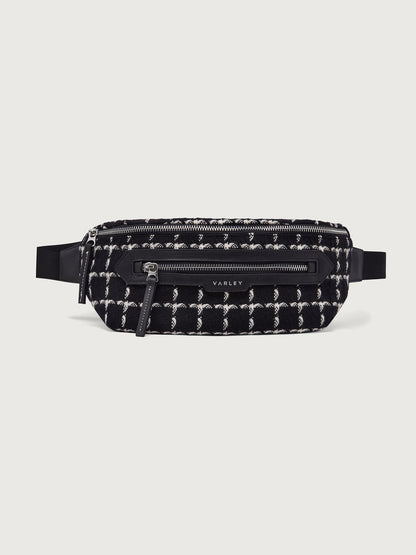 Varley Black Mono Check Roby Belt Bag