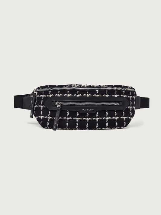 Varley Black Mono Check Roby Belt Bag