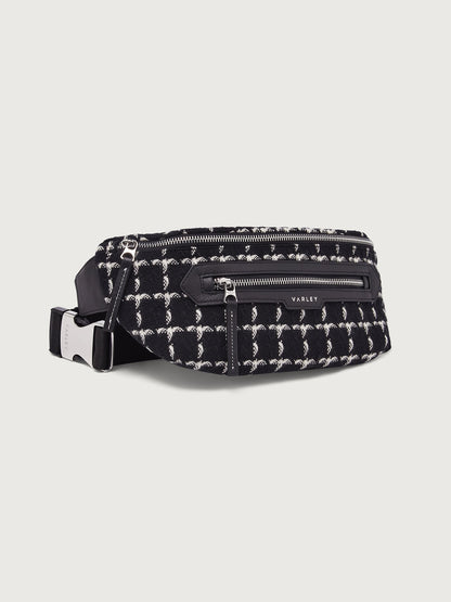 Varley Black Mono Check Roby Belt Bag