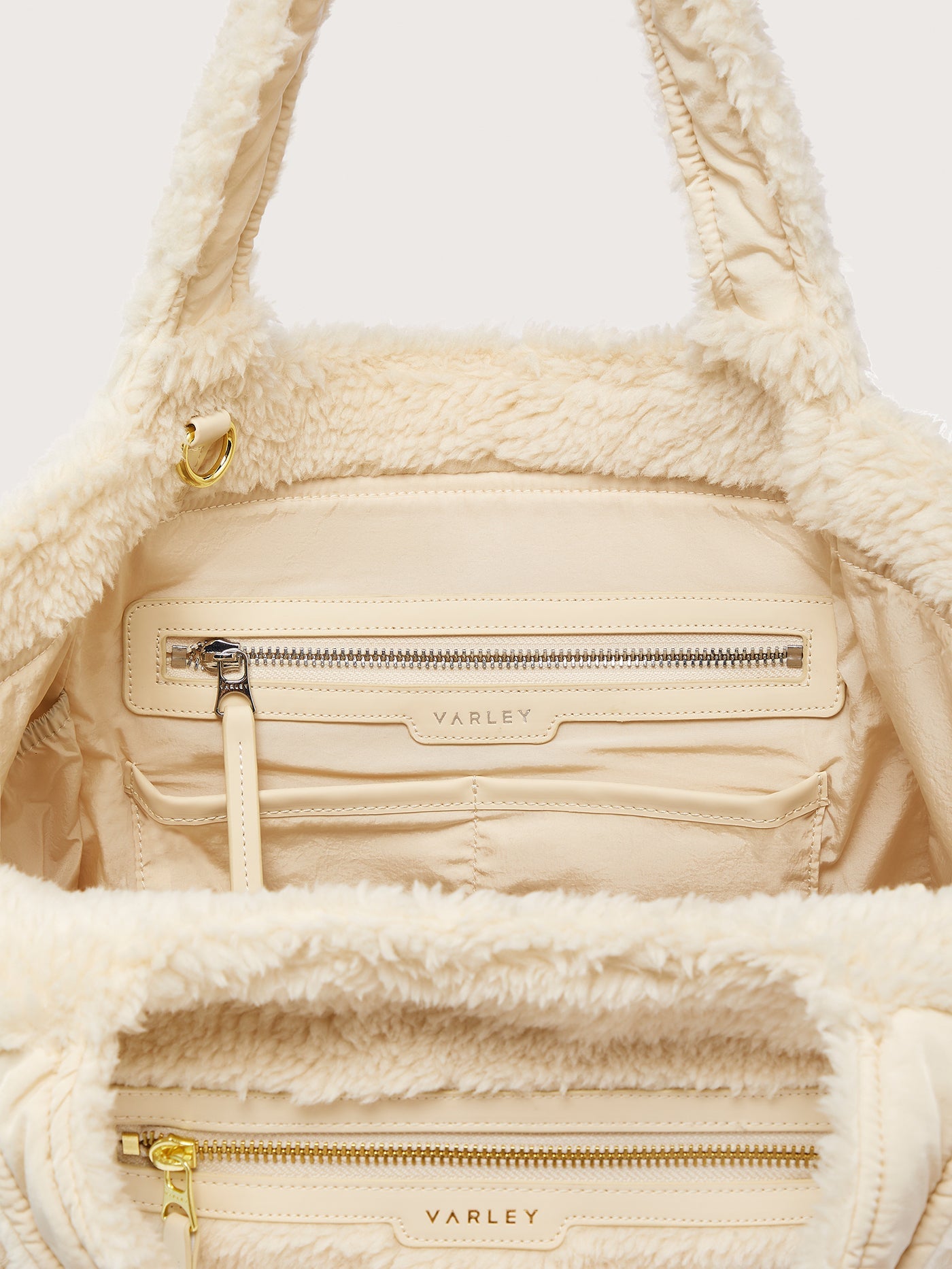 Varley Sandshell Vail Sherpa Crossbody Tote
