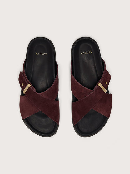 Varley Decadent Chocolate Esla Slide Sandals