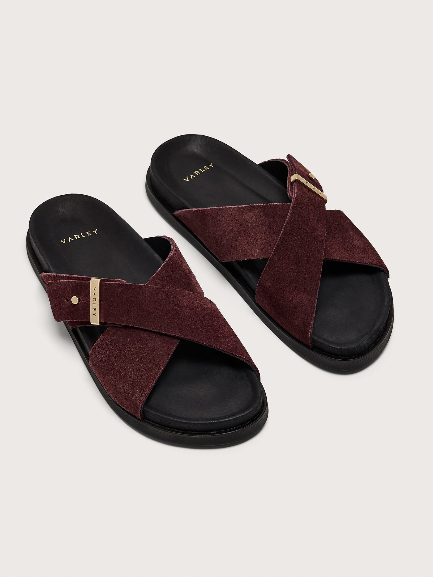 Varley Decadent Chocolate Esla Slide Sandals