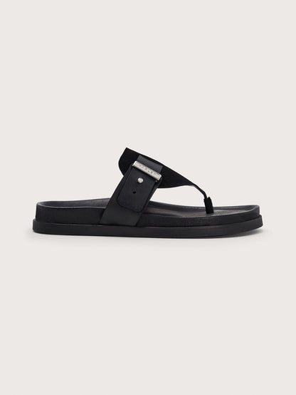 Varley Black Suna Toe Post Sandals