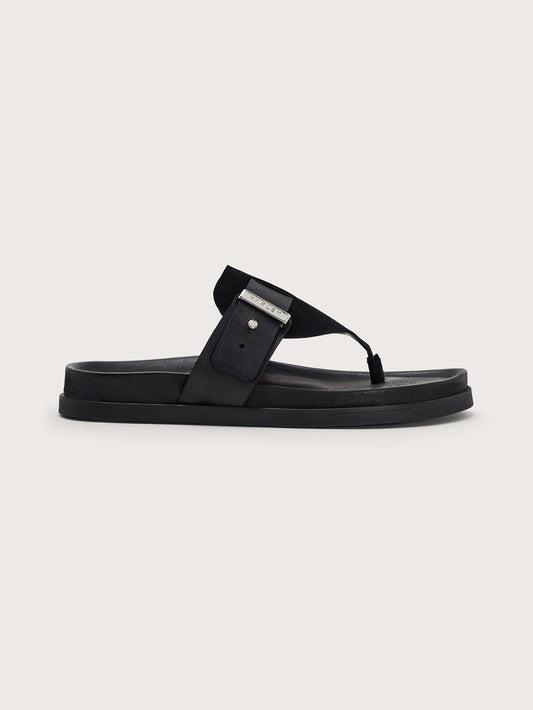 Varley Black Suna Toe Post Sandals