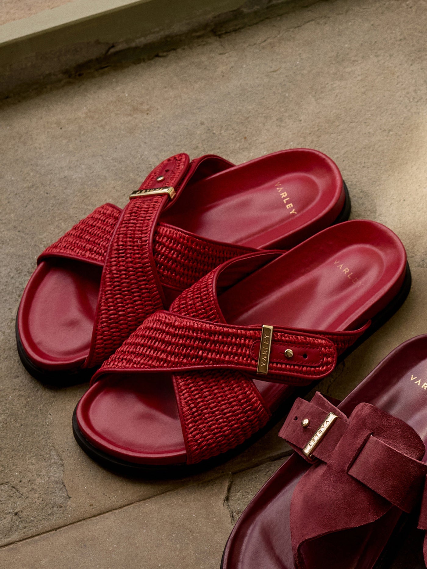 Varley Bossa Nova Esla Slide Sandals Textile