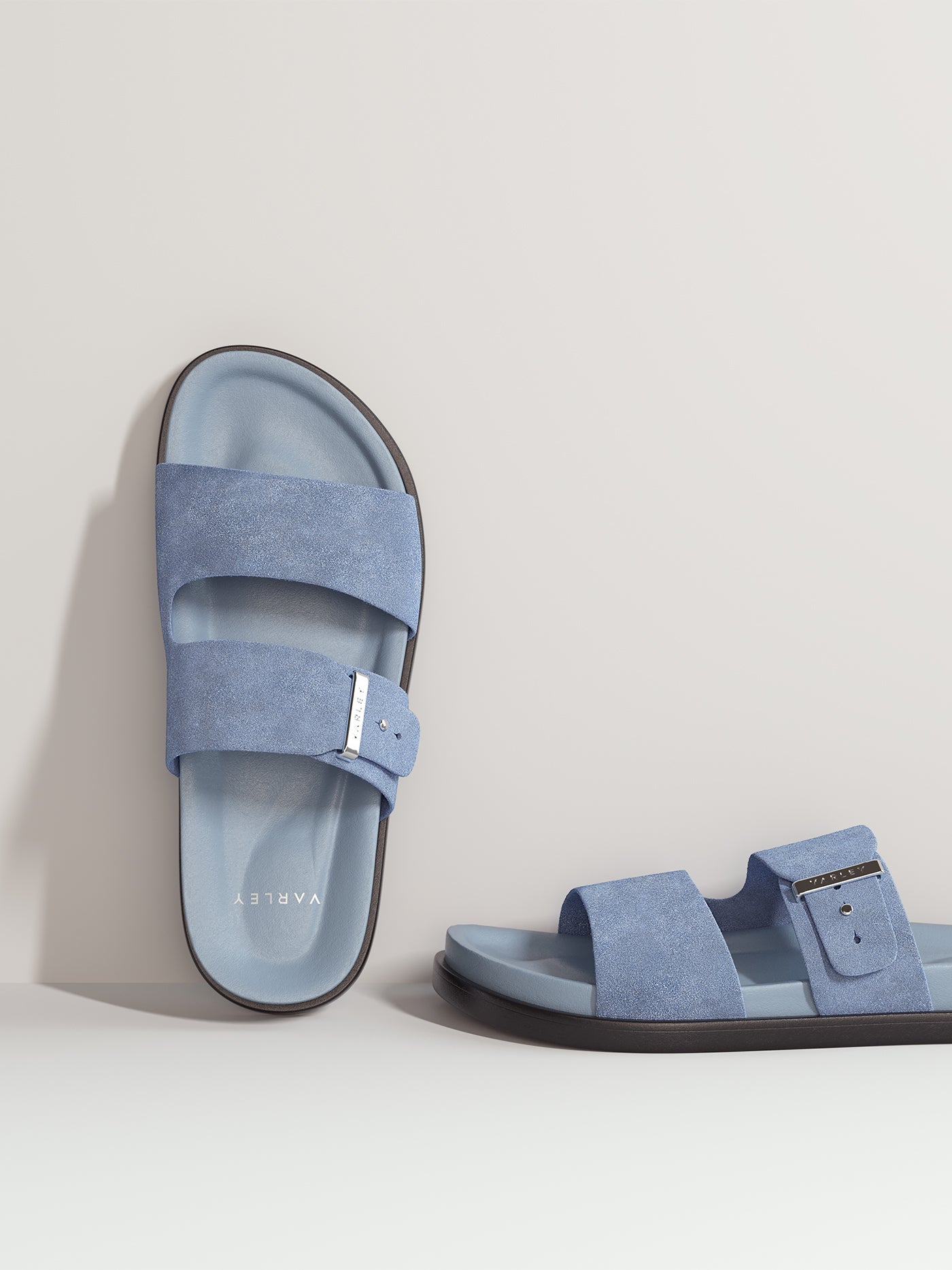 Varley Rain Blue Latona Suede Sandal