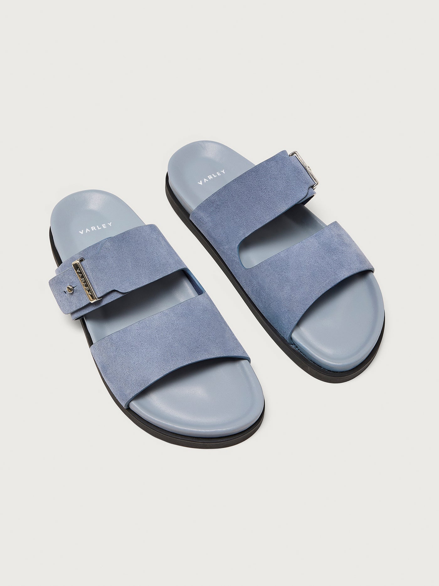 Varley Rain Blue Latona Suede Sandal