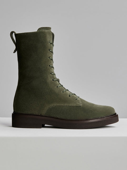 Varley Dark Olive Boyten Laceup Boot Suede