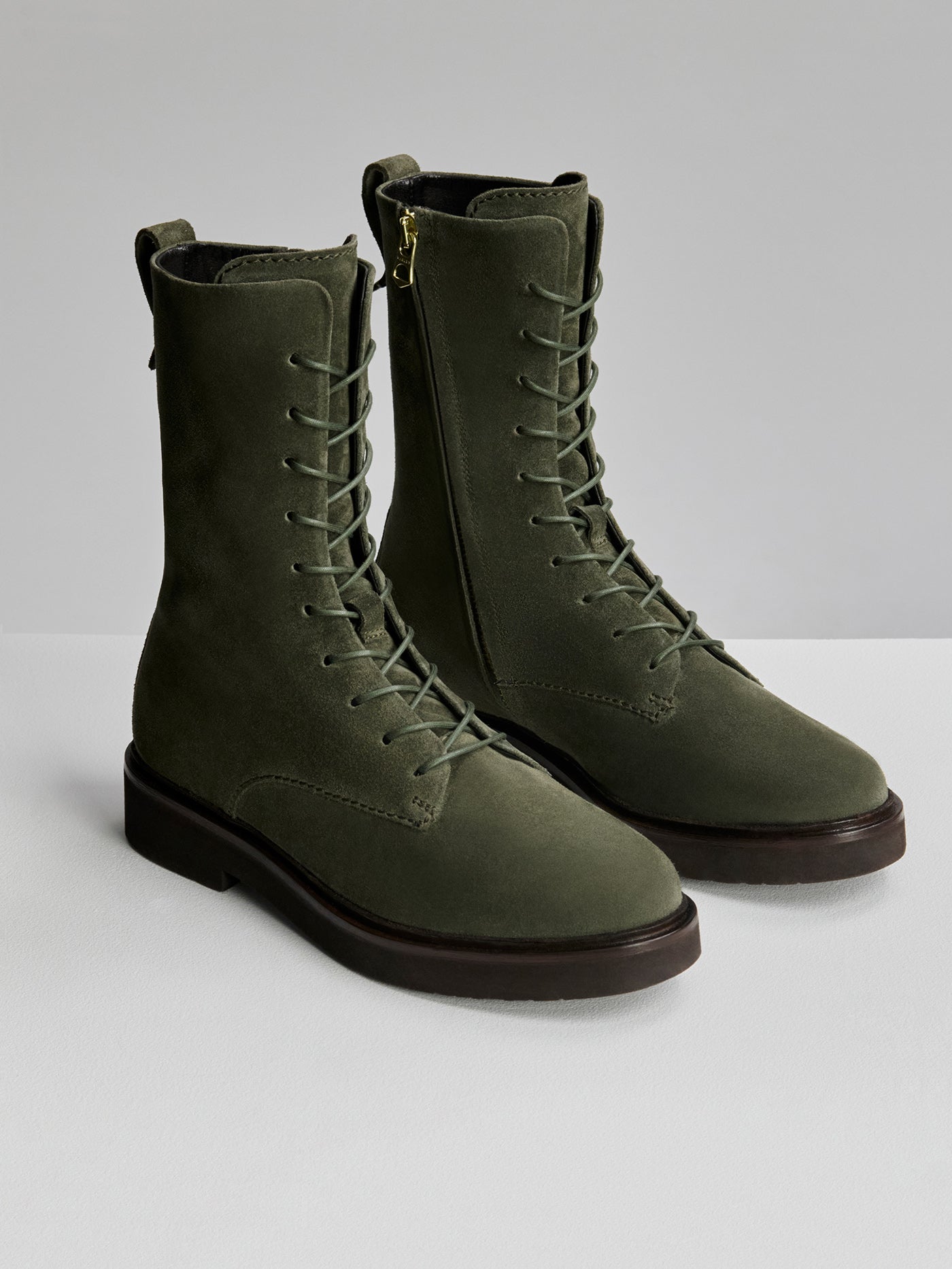 Varley Dark Olive Boyten Laceup Boot Suede