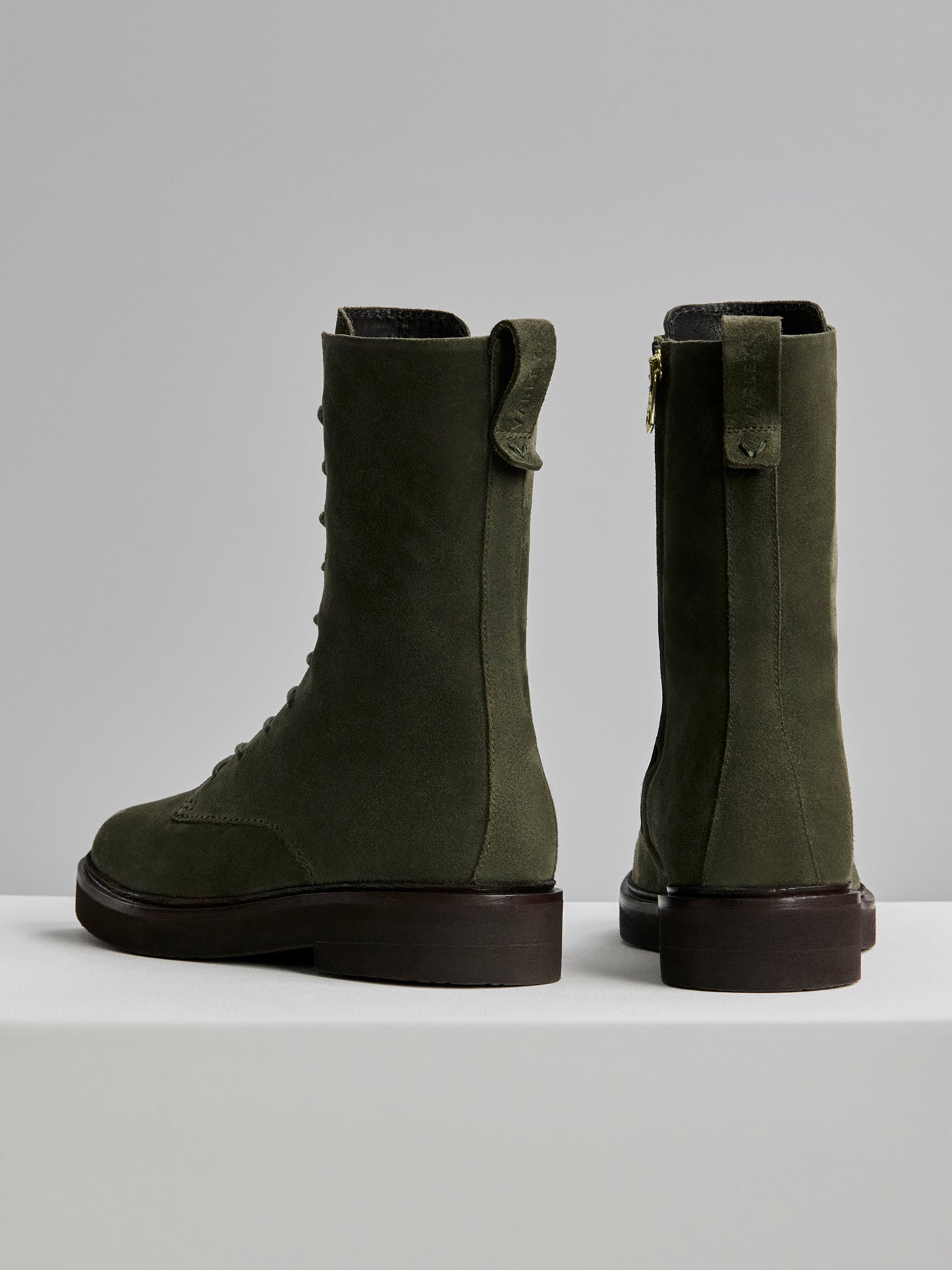 Varley Dark Olive Boyten Laceup Boot Suede