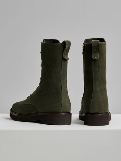 Varley Dark Olive Boyten Laceup Boot Suede