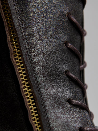 Varley Ebony Brown Boyten Lace Up Boot Nappa