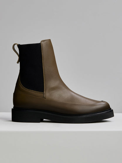 Varley Dark Olive Eileen Chelsea Boot Nappa
