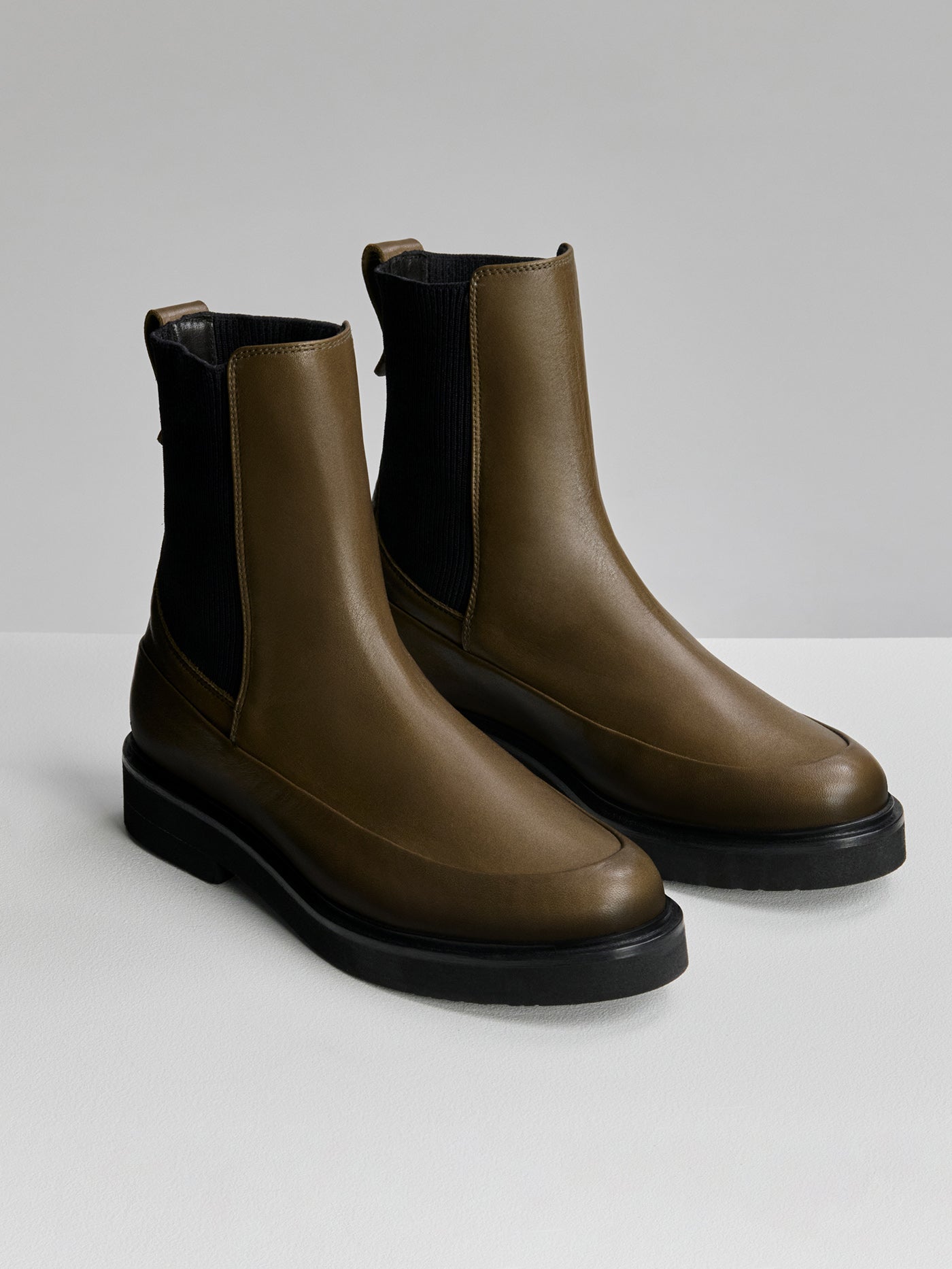 Varley Dark Olive Eileen Chelsea Boot Nappa