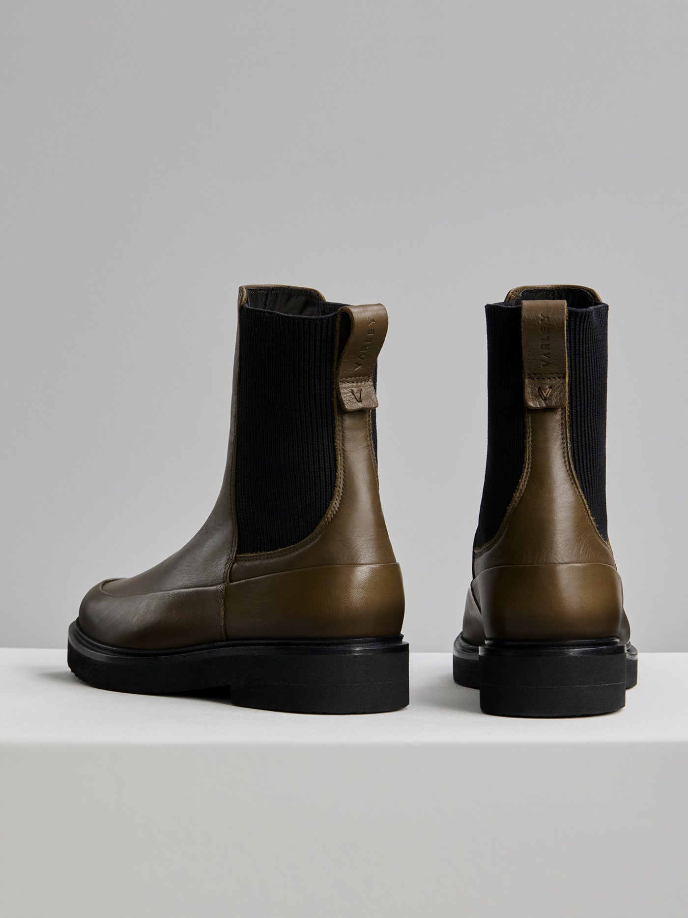 Varley Dark Olive Eileen Chelsea Boot Nappa