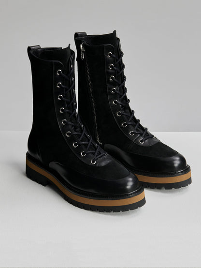 Varley Black Calsen Lug Sole Boot
