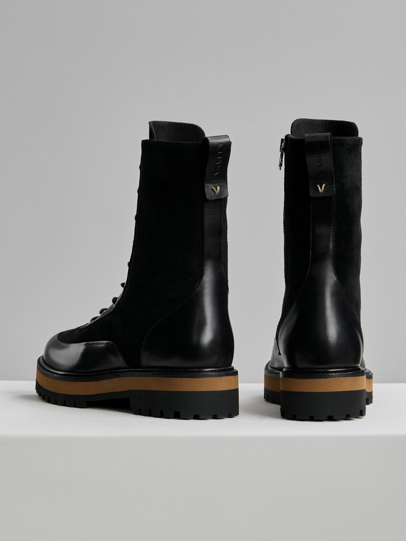 Varley Black Calsen Lug Sole Boot